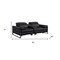 Homeroots 90in Black Italian Leather Power Reclining Loveseat With Storage 720562 - alternate 8
