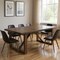 Homeroots 84" Dark Brown Wood Sled Base Dining Table 544749 - alternate 11