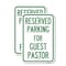 Signmission Reserved Parking for Guest Pastor, 12'' X 18'' 2 Signs, Heavy Gauge Aluminum, 2PK A-1218-2PACK-23102 - alternate 1