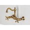 Kingston Brass Two-Handle Wall Mount Bridge Kitchen Faucet, Antique Brass KS1263AX - alternate 6