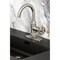 Kingston Brass One-Handle 1-Hole Bathroom Faucet with Knurled Handle, Deck Plate, and Push Pop-Up Drain KSD2218RKZ - alternate 6