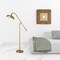 Homeroots 62" Brass Reading Floor Lamp With Brass Dome Shade 523581 - alternate 7