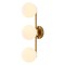 Jonathan Y Nash 23 in. 3-Light Mid-Century Modern Metal and Frosted Glass Globe LED Vanity Light, Brass Gold JYL9568A - alternate 1