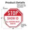 Signmission Stop Show Id All Visitors Must Sign, 4 inch X 4 inch, Vinyl Decal, 2PK OC-D-2PACK-4-191 - alternate 4