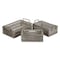 Homeroots Set of Three Gray Solid Wood And Metal Crate, 3PK 487692 - alternate 1