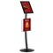 M&T Displays Black 8.5 x 11 Inch Pedestal Sign Holder with Clear Brochure Holder Menu Board Floor Standing UCUMBB1581X9002 - alternate 4