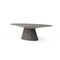 Homeroots 95" Gray Rounded Solid Wood Pedestal Base Dining Table 370712 - alternate 7