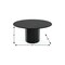 Homeroots 60" Black Solid Wood Pedestal Base Round Top Dining Table 721057 - alternate 6