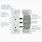 Leviton Decora Edge 15A White Residential Grade 5-15R Duplex Outlet, 10PK M02-E5325-0MW - alternate 6