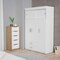 Homeroots Two Piece White and Natural Bedroom Set 530267 - alternate 7