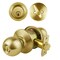 Taco ECB Bright Brass Grade 3 Keyed Cylindrical Entry Door Knob 2-3/8in Backset Lockset DL-ECB53K238DB251-US3 - alternate 1