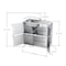 Wrightmaster 32.6 in. W x 16.9 in. D x 33.2 in. H Drop-In Utility Sink with Faucet, Assembled Cabinet in Silver ZROP460814 - alternate 9