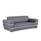 Homeroots 89" Dark Gray Italian Leather Sofa With Silver Legs 476521 - alternate 7
