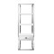 Homeroots 71" White Stainless Steel and Wood Three Tier Etagere Bookcase with A Drawer 544736 - alternate 9