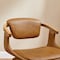 Homeroots Brown And Natural Upholstered Faux Leather Dining Arm Chair 524943 - alternate 7