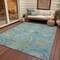 Homeroots 3' X 5' Blue And Gold Medallion Washable Indoor Outdoor Area Rug 616562 - alternate 9
