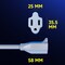 Maximm 10ft 16AWG Flat Plug Extension Cord, Single Outlet, 3-Prong Grounded, UL, White ADW-360-3110-W - alternate 3