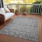 Homeroots 3' X 5' Gray Oriental Washable Indoor Outdoor Area Rug 607542 - alternate 7