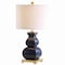 Jonathan Y Vienna 25.5" Ceramic LED Table Lamp, Navy/Gold JYL3049A - alternate 1