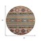 Homeroots 8' Rust Gray And Gold Round Tribal Washable Indoor Outdoor Area Rug 615418 - alternate 8