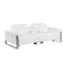 Homeroots 90in White and Black Italian Leather Power Reclining Loveseat With Storage 720567 - alternate 9