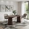 Homeroots 79" Walnut Wood Double Pedestal Base Oval Dining Table 720665 - alternate 4