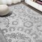 Jonathan Y Lucena Modern Medallion High-Low Light Gray/Ivory 4 ft. x 6 ft. Indoor/Outdoor Area Rug AMC104A-4 - alternate 8