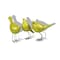 Homeroots Set of Three Lemongrass Green Polyresin and Metal Bird Sculptures, 3PK 520809 - alternate 1