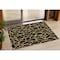 Homeroots 3' X 5' Black And Gold Geometric Washable Indoor Outdoor Area Rug 599178 - alternate 1