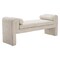 Homeroots 60in Beige Fabric and Solid Wood Upholstered Bench 668844 - alternate 7