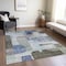 Homeroots 5' X 8' Blue Gray And Charcoal Abstract Washable Indoor Outdoor Area Rug 604373 - alternate 9