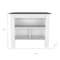 Homeroots 41in Dark Brown and White Wood Kitchen Island Set With Storage 519044 - alternate 8