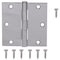 Prosource Square Corner Door Hinge, Steel, Chrome, Loose Pin, 180 deg Range of Motion, Screw Mount Mounting 20338BCX - alternate 1