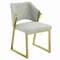 Homeroots Beige and Gold Upholstered Boucle Wing Back Dining Side Chair 573341 - alternate 9