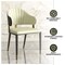 Leisuremod Aria Modern Dining Chair in Leather and Iron Legs with Curved Back in Green, 2PK AC45G2 - alternate 10