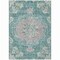 Homeroots 5' X 8' Teal Blue Floral Medallion Washable Indoor Outdoor Area Rug 607855 - alternate 9