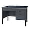 Regency Mesa Steel Single Pedestal Teacher's Office Desk with Center Drawer 48in x 30in, Grey 66348SPCDGY - alternate 1