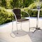 Flash Furniture Contemporary Restaurant Stack Chair, Aluminum and Dark Brown Seat, Tan Back, 21.75 W 22" L 29 H TLH-020-GG - alternate 18