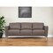 Homeroots 83" Taupe Leather Sofa With Black Legs 491285 - alternate 4