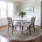 Homeroots 8' Taupe And Ivory Round Abstract Washable Indoor Outdoor Area Rug 612967 - alternate 7