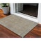 Homeroots 3' X 5' Tan Gray And Brown Oriental Washable Indoor Outdoor Area Rug 604719 - alternate 1