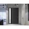 Vdomdoors Front Exterior Prehung Metal-Plastic Door, Manux 8111 Matte Black, Side Sidelite Transom, Office Co MANUX8111EXD-BLK-W36+16xH80-RH - alternate 1