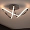 Jonathan Y Chantelle 19.5" 1-Light Modern Minimalist Aluminum Loop Integrated LED Semi Flush Mount, Nickel JYL1701A - alternate 11