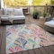 Homeroots 10' X 14' Orange Copper And Gold Geometric Washable Indoor Outdoor Area Rug 589241 - alternate 5