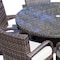 Homeroots Seven Piece Clear and Gray Round Glass Dining Set 372324 - alternate 5