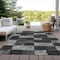 Homeroots 8' X 10' Black And Gray Geometric Washable Indoor Outdoor Area Rug 604854 - alternate 7