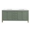 James Martin Vanities Chicago 72 in. Double Vanity, Smokey Celadon, w/ 3 CM White Zeus Silestone Top 503-V72-SC-3WZ - alternate 6