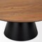 Homeroots 40" Brown and Black Solid Wood and Iron Round Pedestal Coffee Table 597053 - alternate 8
