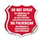 Signmission Bilingual No Spray Shield Sign Do Not Sp, 4 inch X 4 inch, Vinyl Decal, 2PK SHI-D-2PACK-4-366 - alternate 1