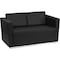 Flash Furniture Loveseat, 32" x 31", Upholstery Color: Black ZB-TRINITY-8094-LS-BK-GG - alternate 1